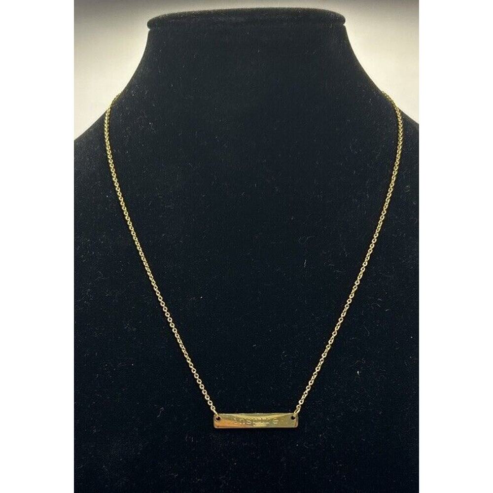 18K Gold Plated Jook And Nona "Inspire" Necklace 16” Minimalist